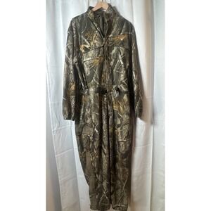 ScentLok Odor Eliminating Camo Hunting Coveralls Size XL Realtree Full Zip